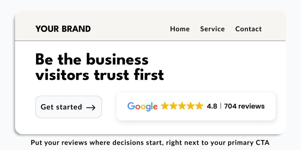 Button VIII Trustindex review widget displayed